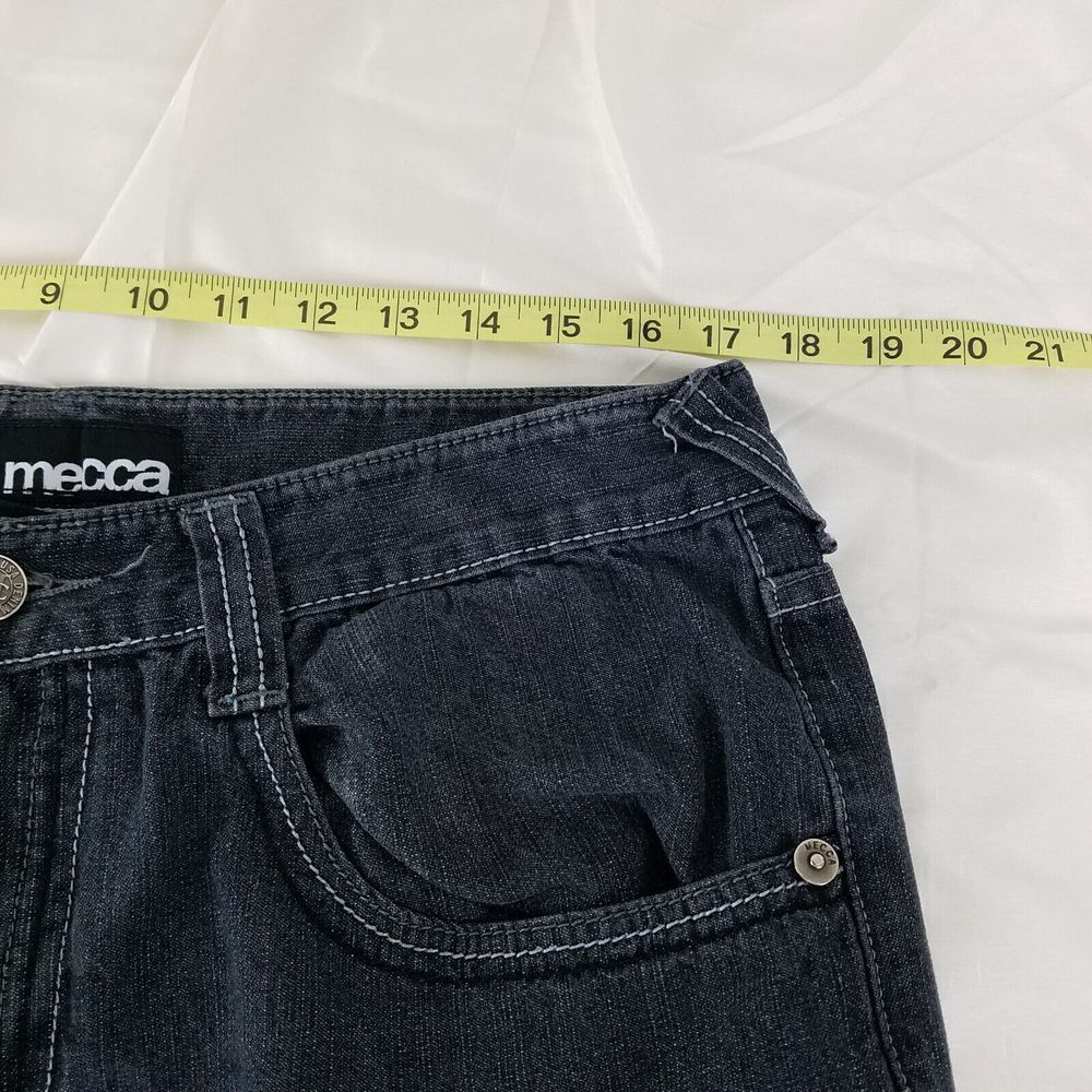 Mecca Jeans Mens 38 x 34 Black Slim Fit Straight Charcoal Denim Actual W34 x L31 - Picture 3 of 11